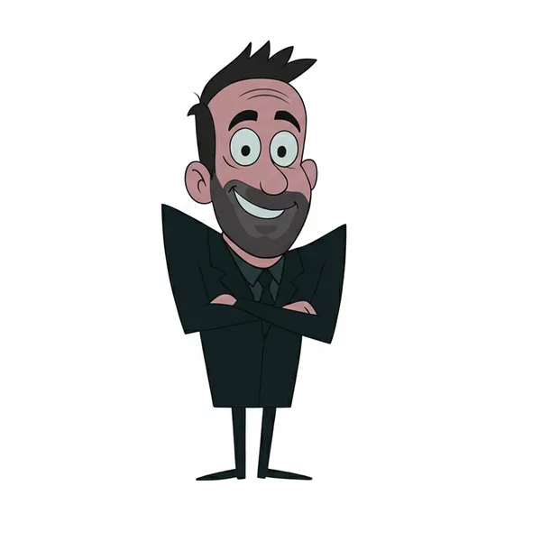 Cartoon illustration of Mike Todasco